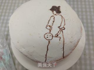 旗袍淡奶油蛋糕的做法步骤：7