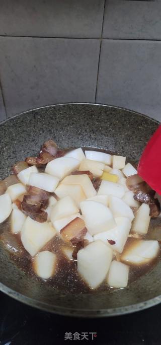 腊肉焖白萝卜的做法步骤：8