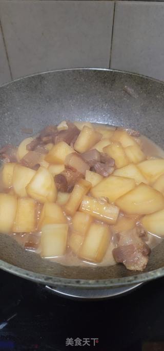 腊肉焖白萝卜的做法步骤：10