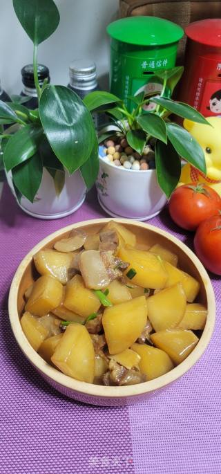 腊肉焖白萝卜的做法步骤：12