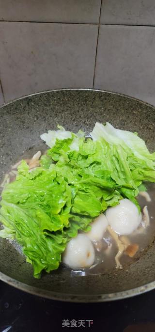 鳗鱼丸香菇生菜汤的做法步骤：8