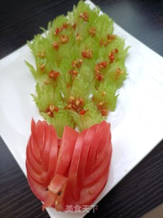 凉拌凤尾芹的做法步骤：15