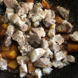 小油菜土豆焖五花肉的做法步骤：18