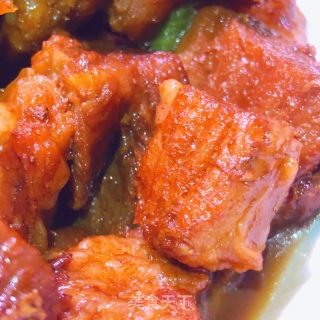 小油菜土豆焖五花肉的做法步骤：25