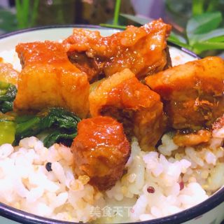 小油菜土豆焖五花肉的做法步骤：26