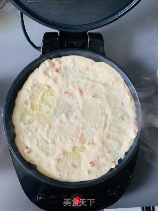 鸡蛋蔬菜饼的做法步骤：6