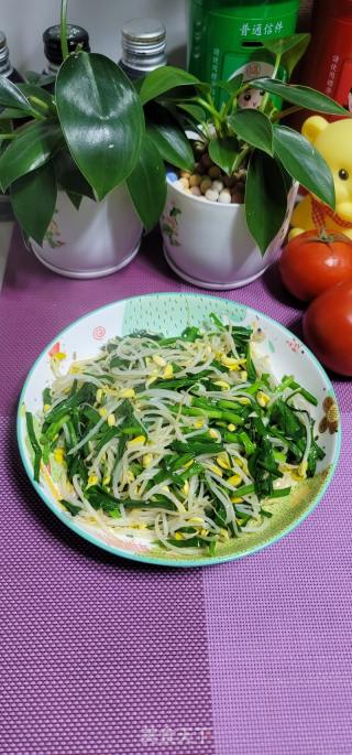韭菜炒黄豆芽的做法步骤：10