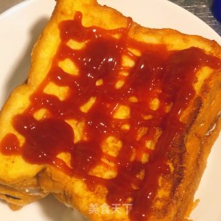 爆浆西多士的做法步骤：14