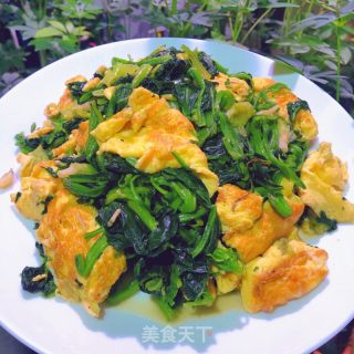 菠菜炒鸡蛋的做法