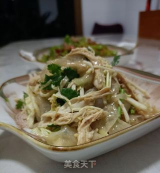 白菜粉皮拌鸡的做法