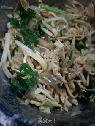 白菜粉皮拌鸡的做法步骤：16