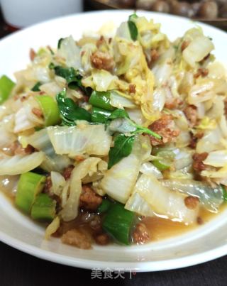 肉末炒白菜的做法