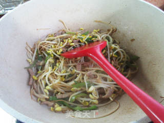 椒肉丝炒黄豆芽的做法步骤：10