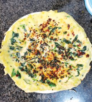 菠菜鸡蛋饼的做法步骤：7