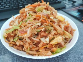 肉丝炒饼的做法步骤：17