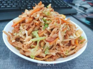 肉丝炒饼的做法步骤：18