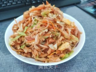 肉丝炒饼的做法步骤：19