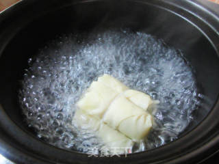 肉面结豆腐汤的做法步骤：3