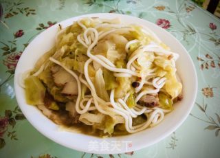 红烧肉酸菜炖粉条的做法步骤：10
