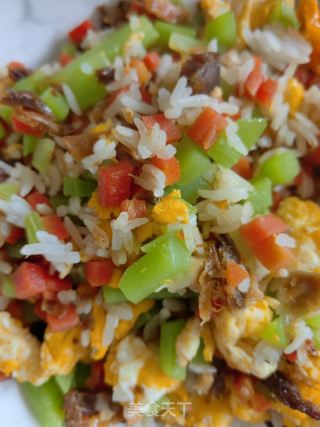 辣肉蔬菜丁炒饭
