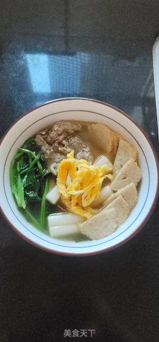 肉饼牛肉蛋皮年糕汤的做法步骤：11