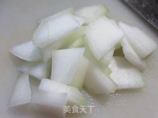 青菜鱼籽包煮冬瓜的做法步骤：3