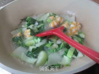 青菜鱼籽包煮冬瓜的做法步骤：8