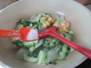 青菜鱼籽包煮冬瓜的做法步骤：10