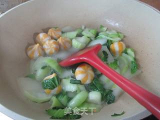 青菜鱼籽包煮冬瓜的做法步骤：11