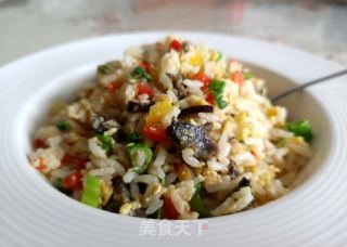 五彩蛋炒饭的做法步骤：11
