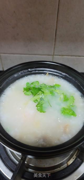 鸡蛋牛肉香菜粥的做法步骤：7