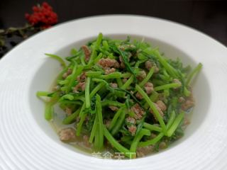 肉末炒茼蒿的做法步骤：8