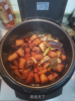 白萝卜炖肉的做法步骤：7