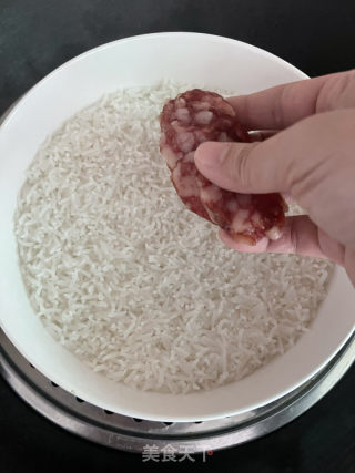 腊肠蒸饭的做法步骤：8