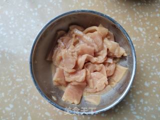 鸡蛋肉片豆皮汤的做法步骤：2