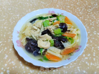 鸡肉杂蔬烧豆皮的做法步骤：10