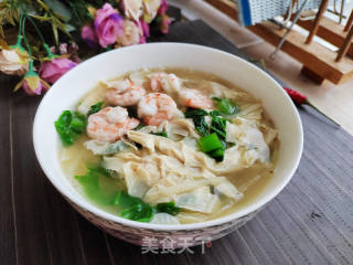 虾仁芥菜豆皮汤的做法步骤：8