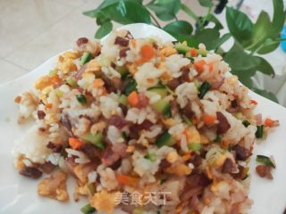 五彩炒米饭的做法步骤：13