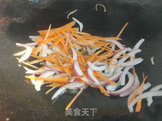 鸡蛋炒饼丝的做法步骤：6