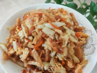 鸡蛋炒饼丝的做法步骤：13