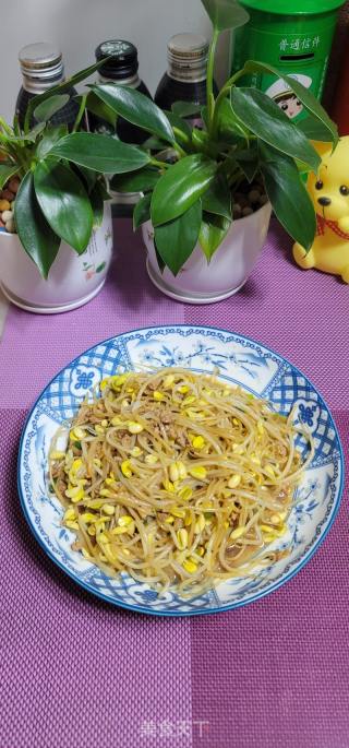 肉末炒黄豆芽的做法步骤：9
