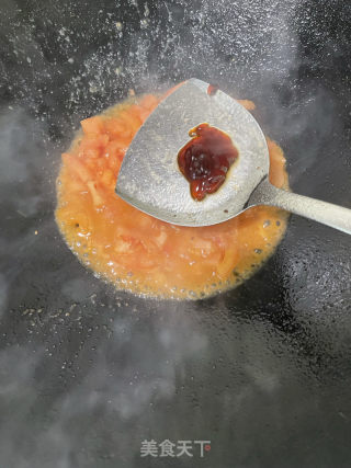番茄虾滑响铃卷的做法步骤：7