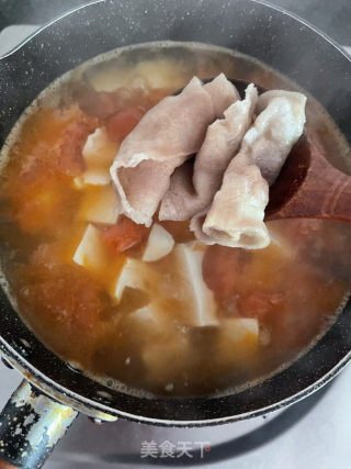番茄豆腐肥牛汤的做法步骤：9