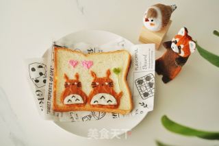 超萌龙猫油画吐司的做法步骤：5