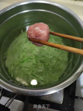 青萝卜肉丸子汤的做法步骤：7