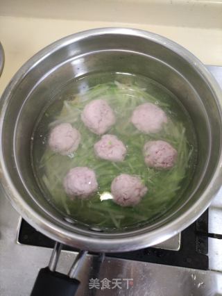 青萝卜肉丸子汤的做法步骤：8