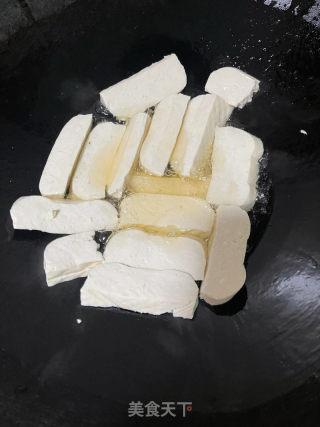 蒜苗豆腐的做法步骤：3