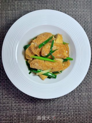 蒜苗豆腐的做法步骤：9