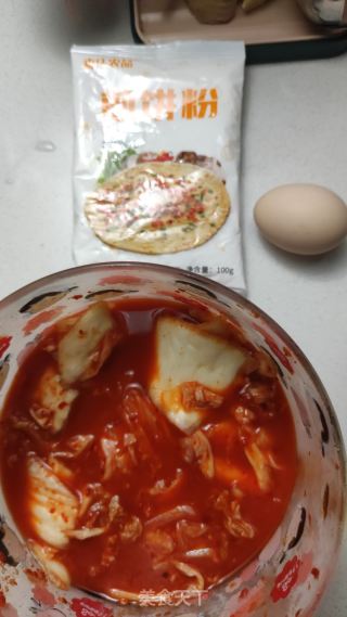 泡菜煎饼的做法步骤：1