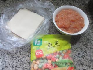 杂菜鸡肉泥大馄饨的做法步骤：1